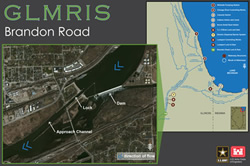 Map showing GLMRIS - Brandon Road Study Area